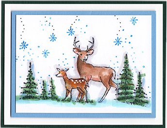 Buck and Fawn Card